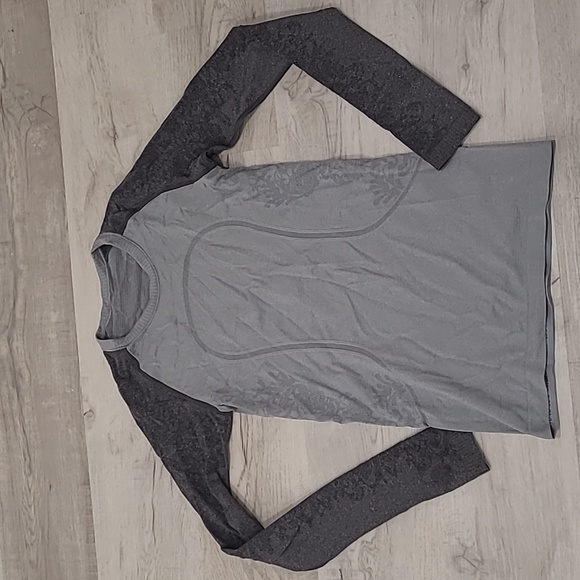 Lululemon Swiftly Long Sleeve Grey Raglan Tee Special Edition sz 6 - Picture 7 of 10